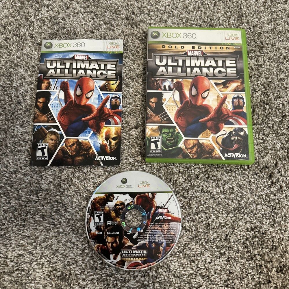 Marvel Ultimate Alliance Gold Edition Xbox 360 Free Shipping Tested Working